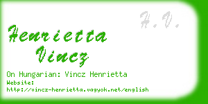 henrietta vincz business card